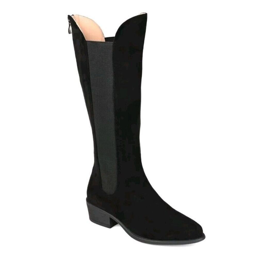 Journee Collection Womens Boots Size 6 Black Celesst Tru Comfort Calf